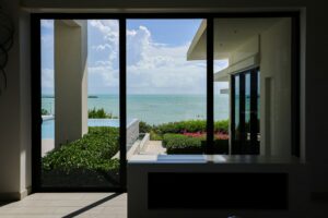 modern coastal patio doors in a South Bay home