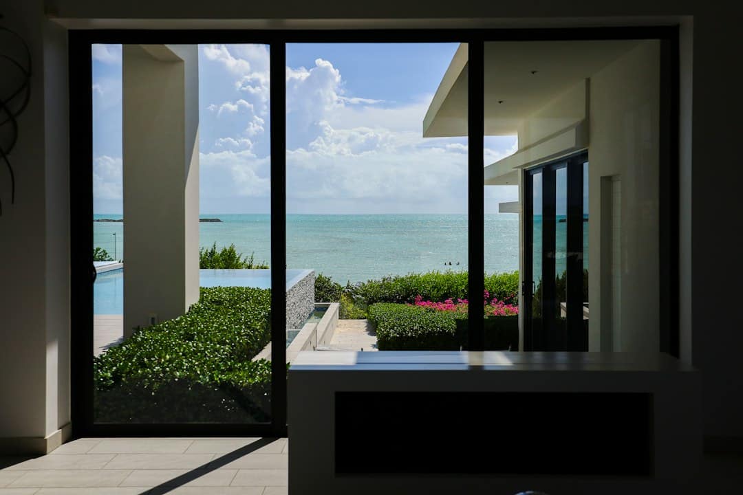 modern coastal patio doors in a South Bay home